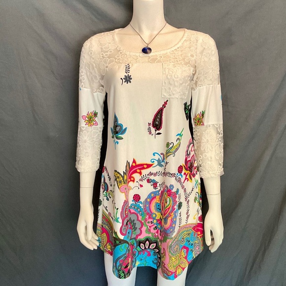 Reborn Dresses & Skirts - Reborn Retro Print Dress NWT Medium